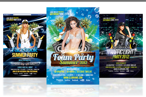 Party Flyer Bundle #2 + Facebook Cover